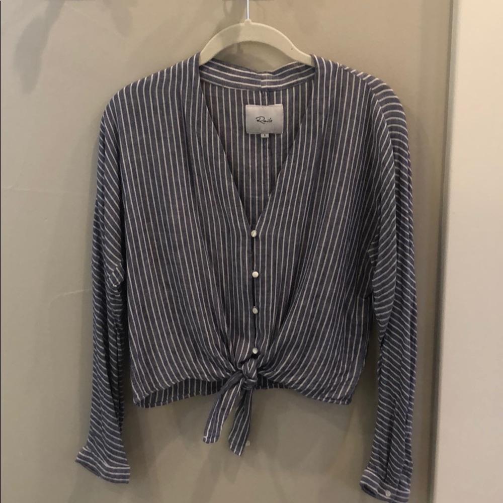 Rails pinstripe cropped top.